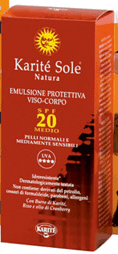 Karitè Sole Natura Emulsione protettiva Viso-Corpo FP20 150 ml