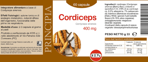 Cordyceps 60 cps - Principia KOS